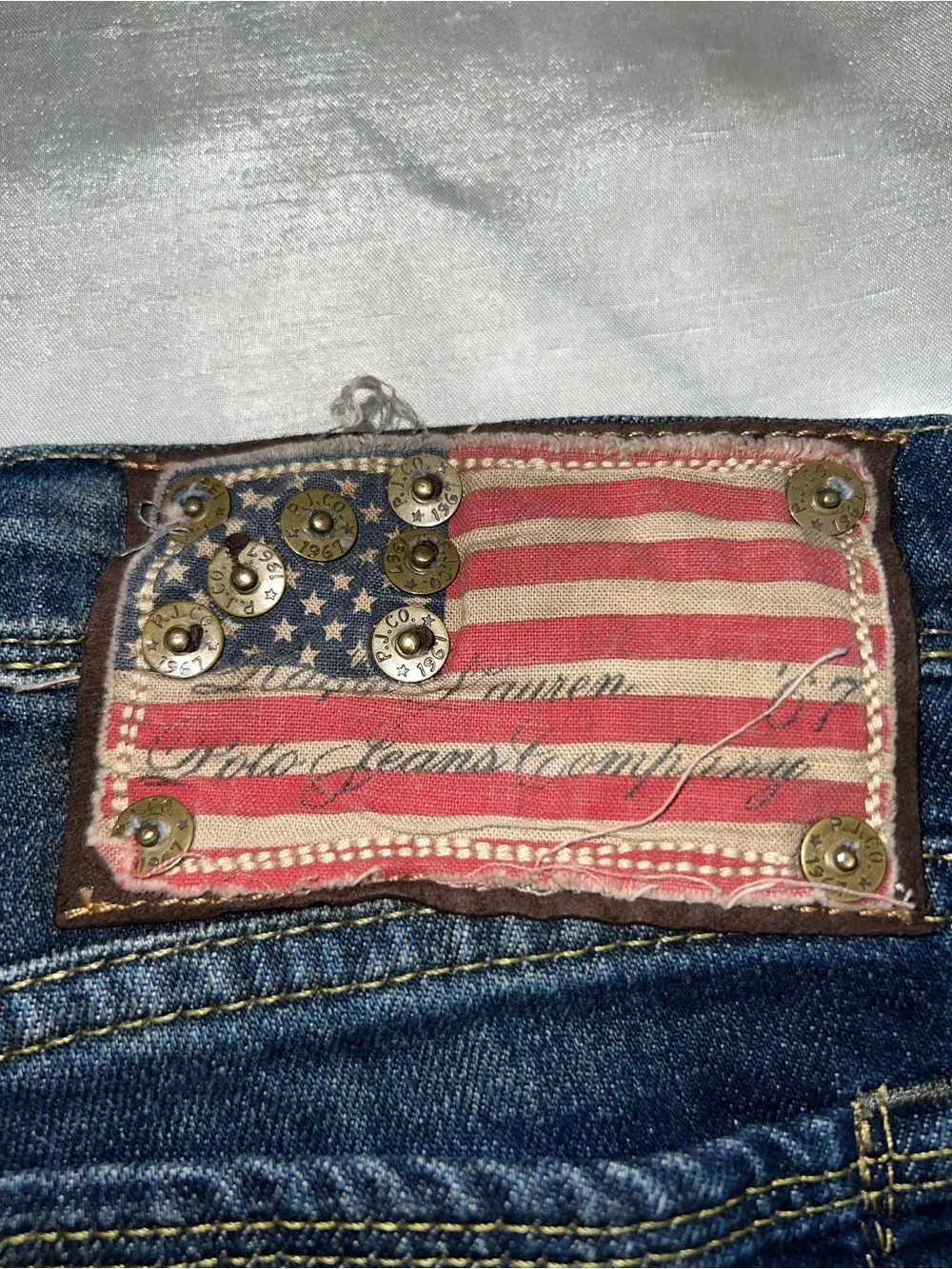 Vintage Polo Ralph Lauren women  Jeans with American Flag Patch